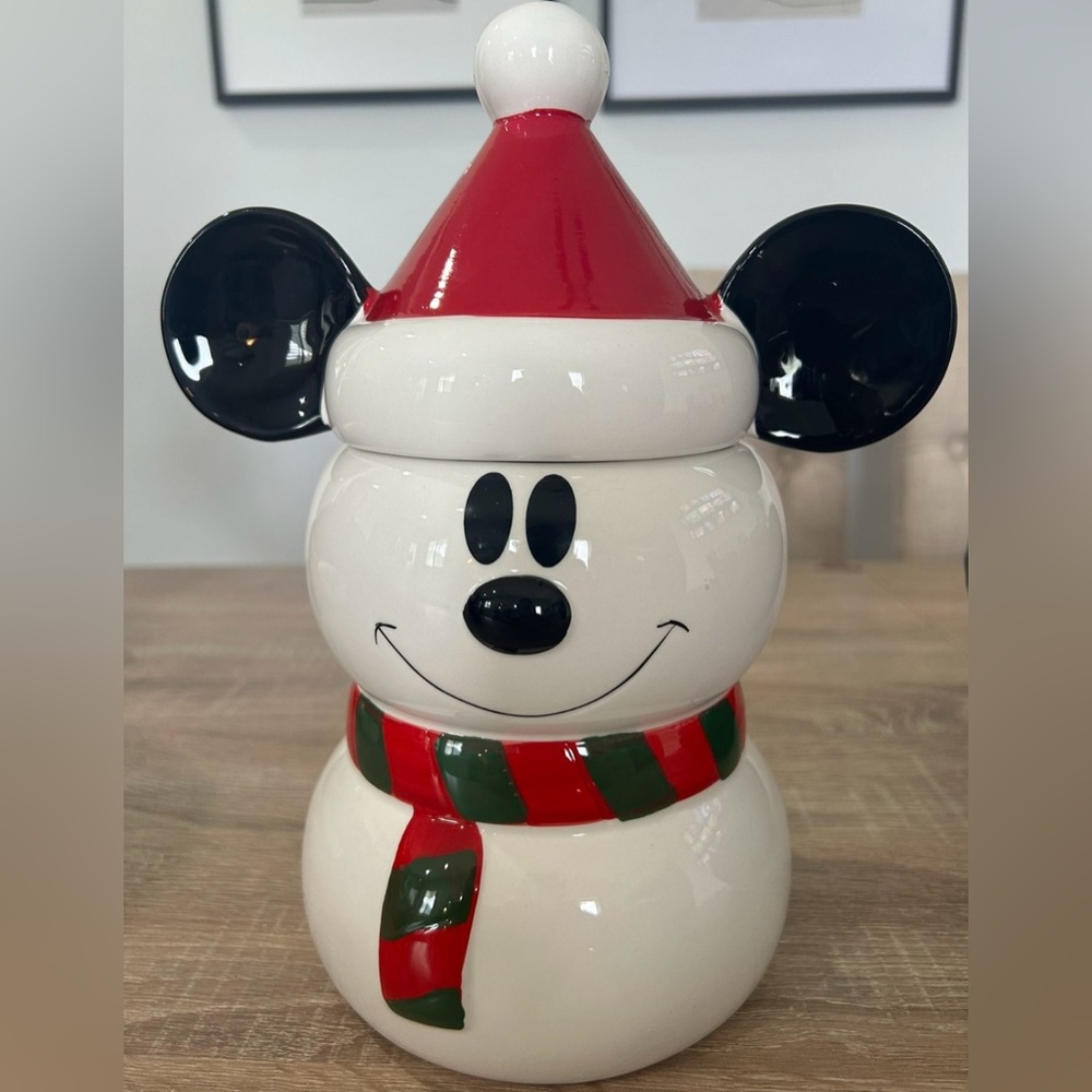 Disney Mickey christmas cookie jar